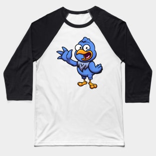 Cute Greeting Blue Bird Baseball T-Shirt